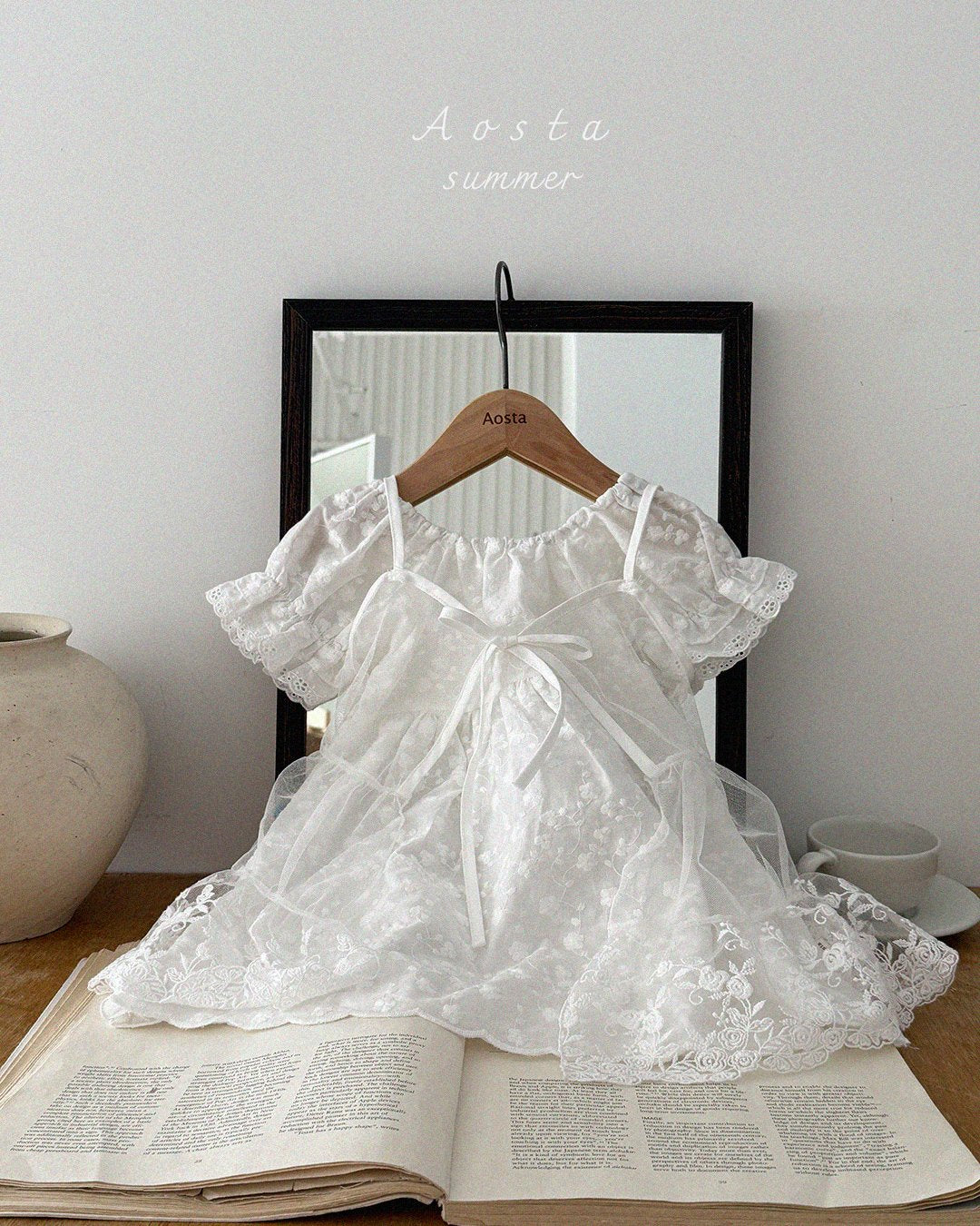 (予約) Aosta / Lace Open Dress