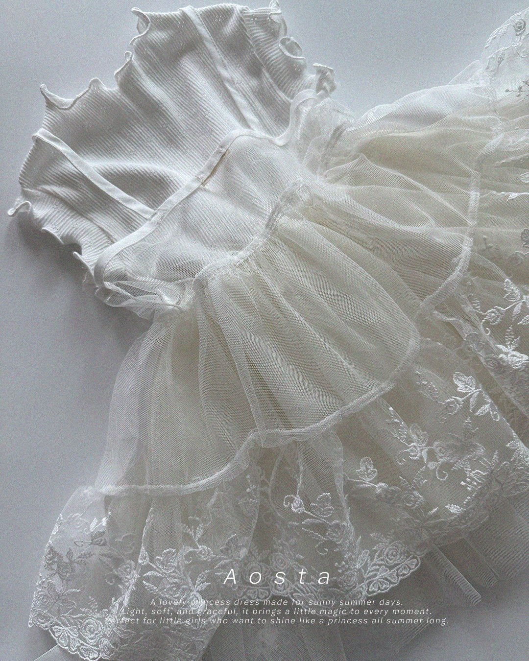 (予約) Aosta / Lace Open Dress
