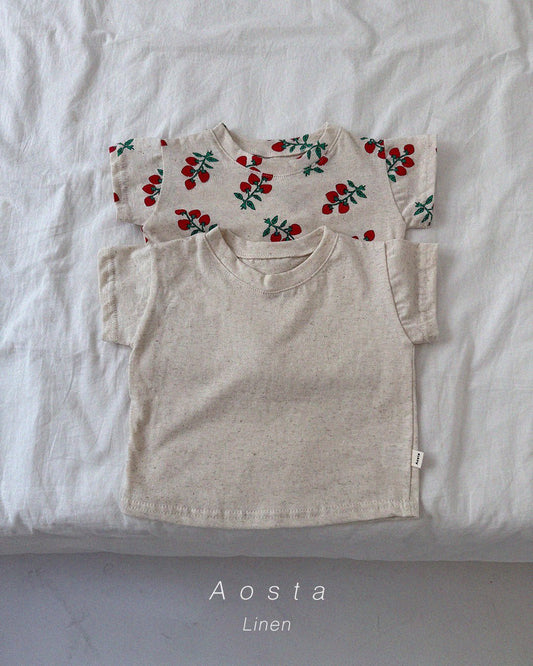 (予約) Aosta / Linen Short Sleeve T