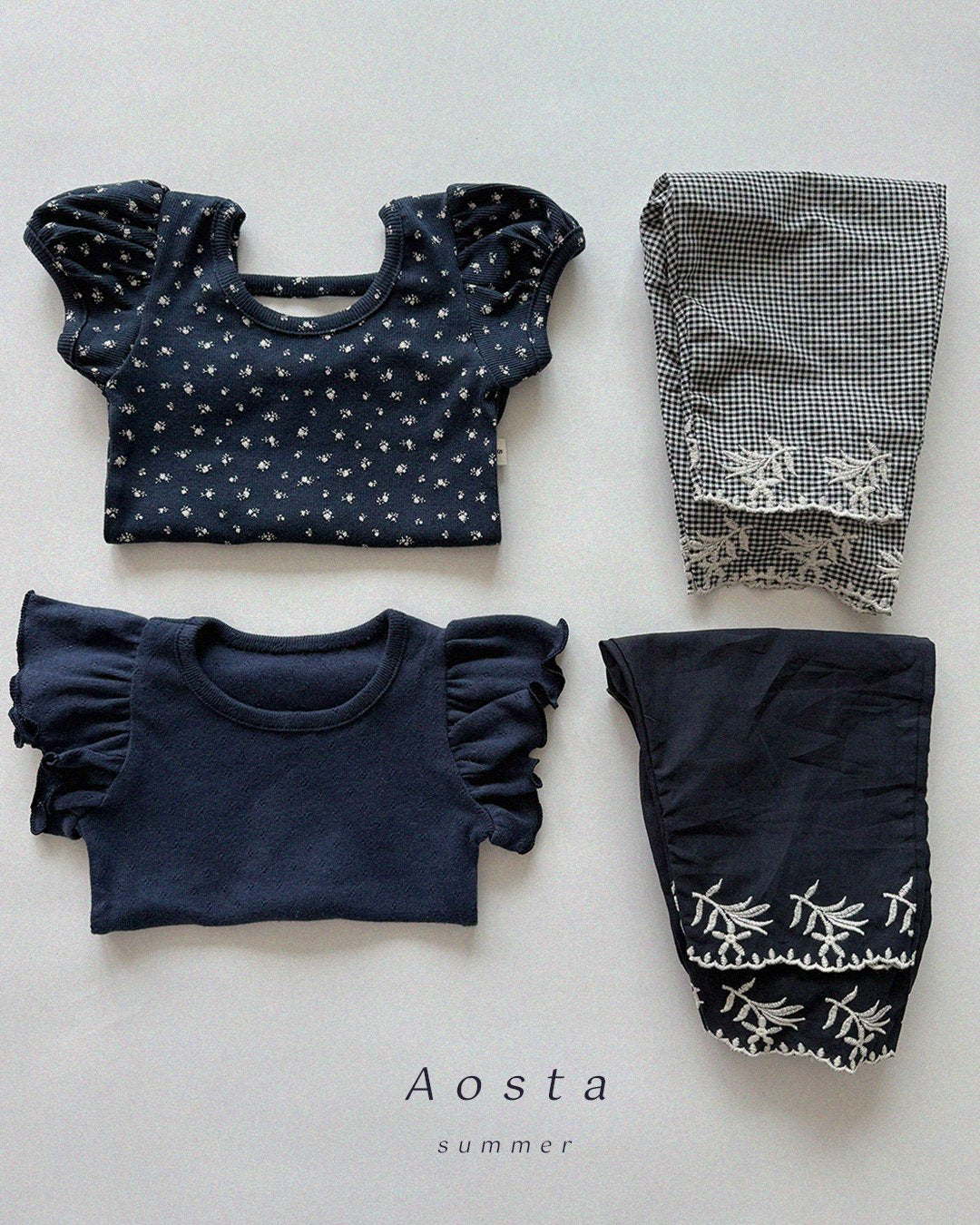 (予約) Aosta / Open Back Puff Blouse