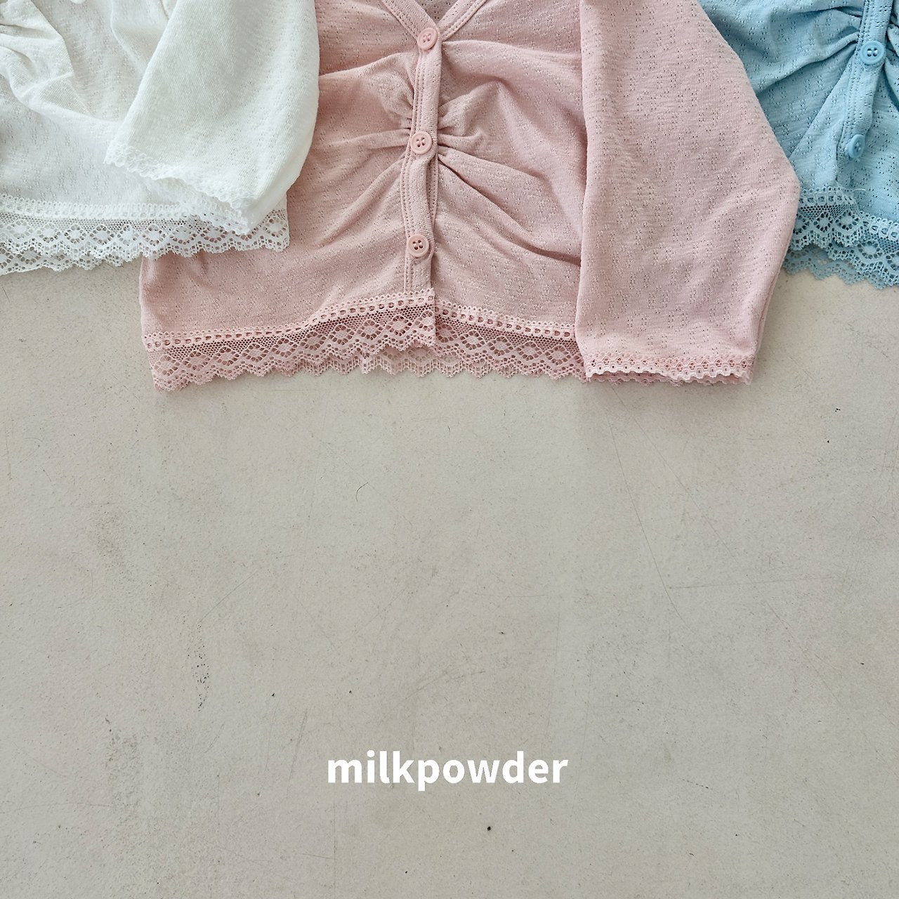 (取り寄せ) milk powder  / Punched Cardigan