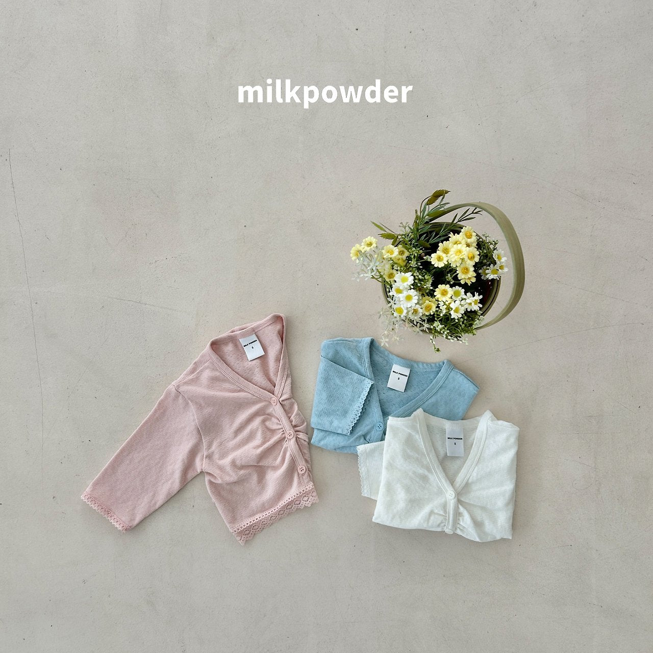 (取り寄せ) milk powder  / Punched Cardigan