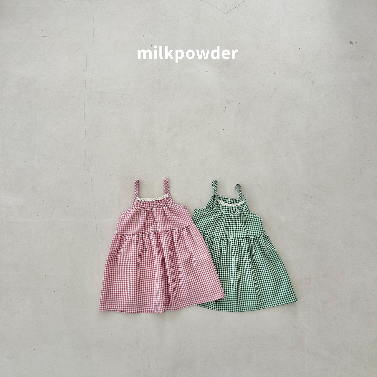 (取り寄せ) milk powder  /  Check Dress