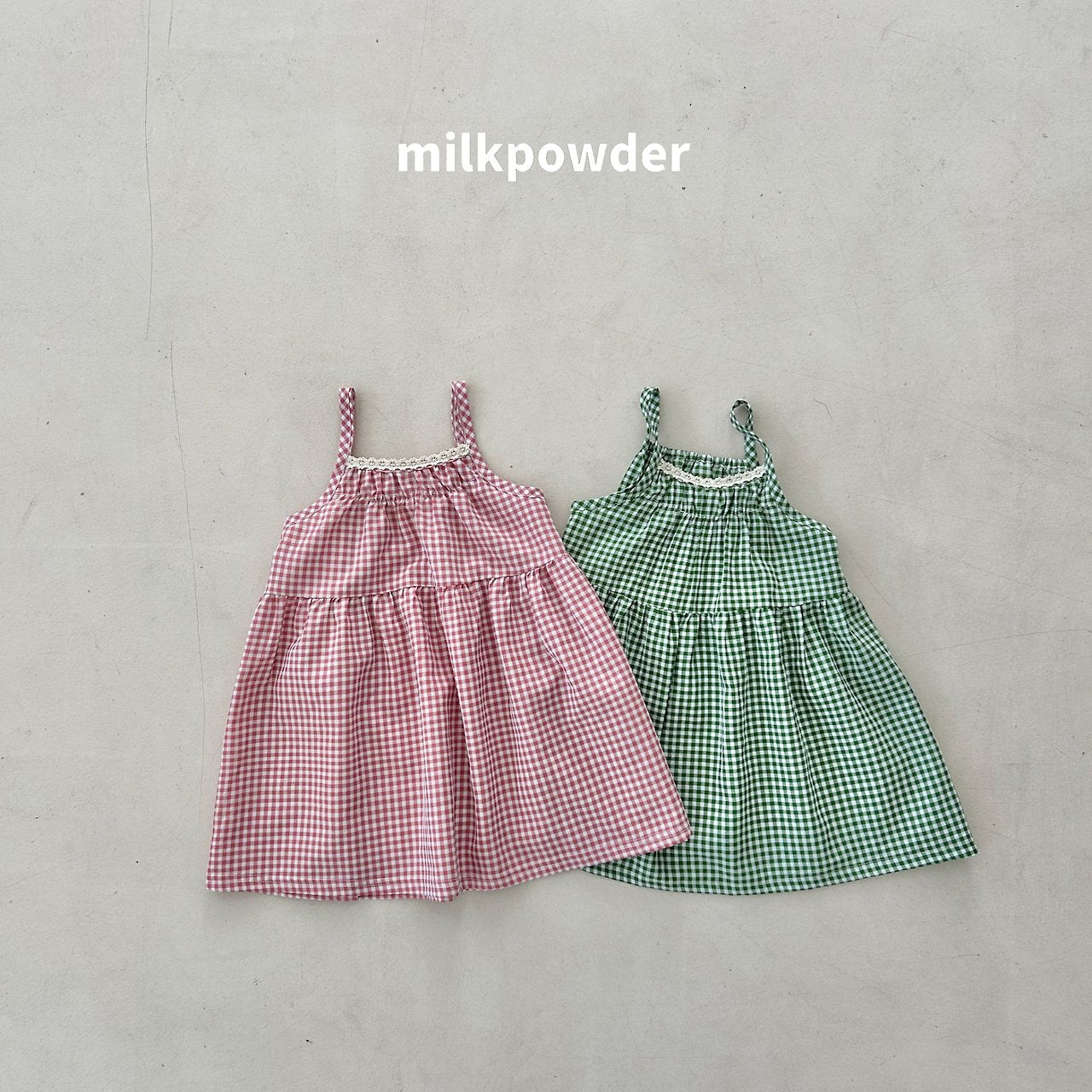 (取り寄せ) milk powder  /  Check Dress