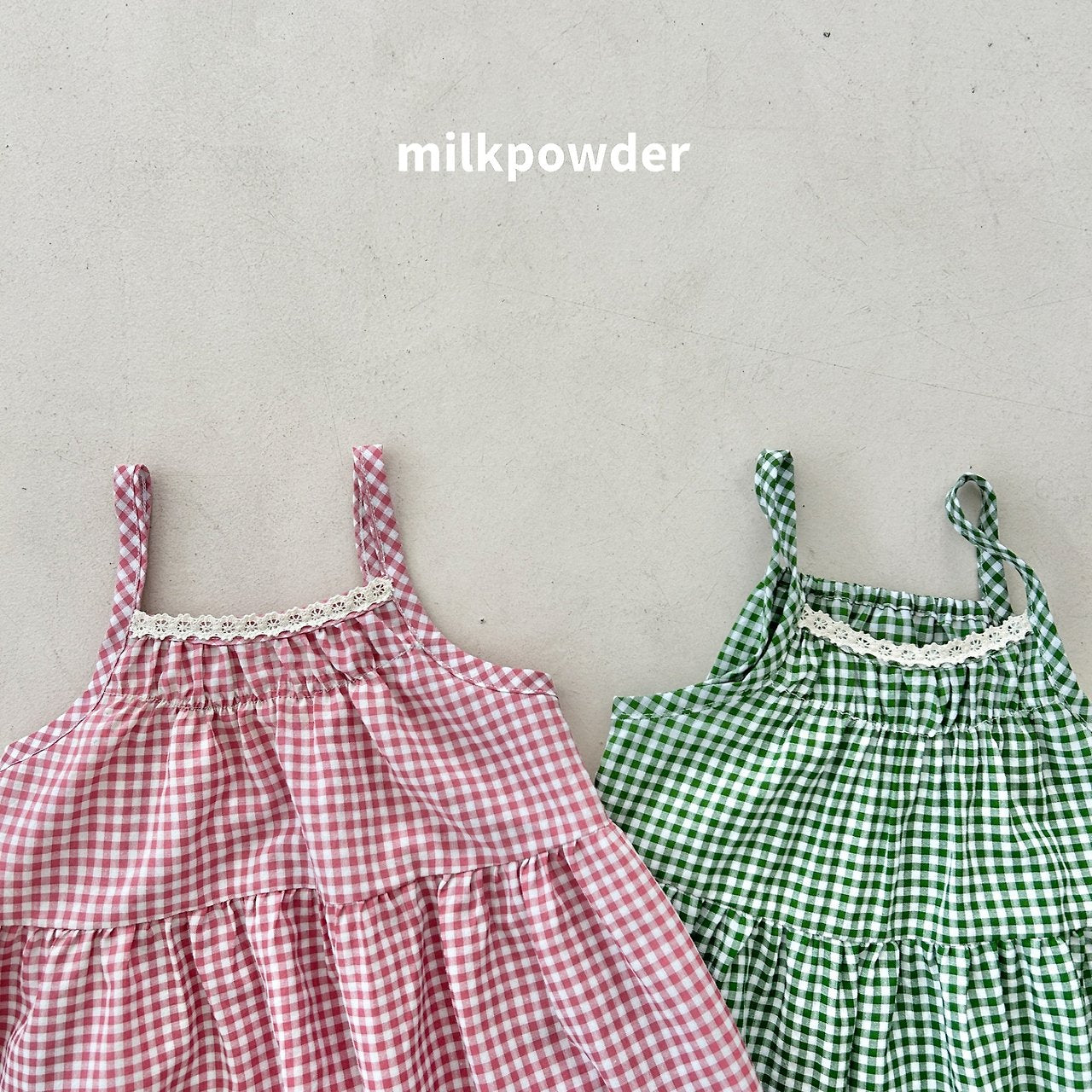(取り寄せ) milk powder  /  Check Dress