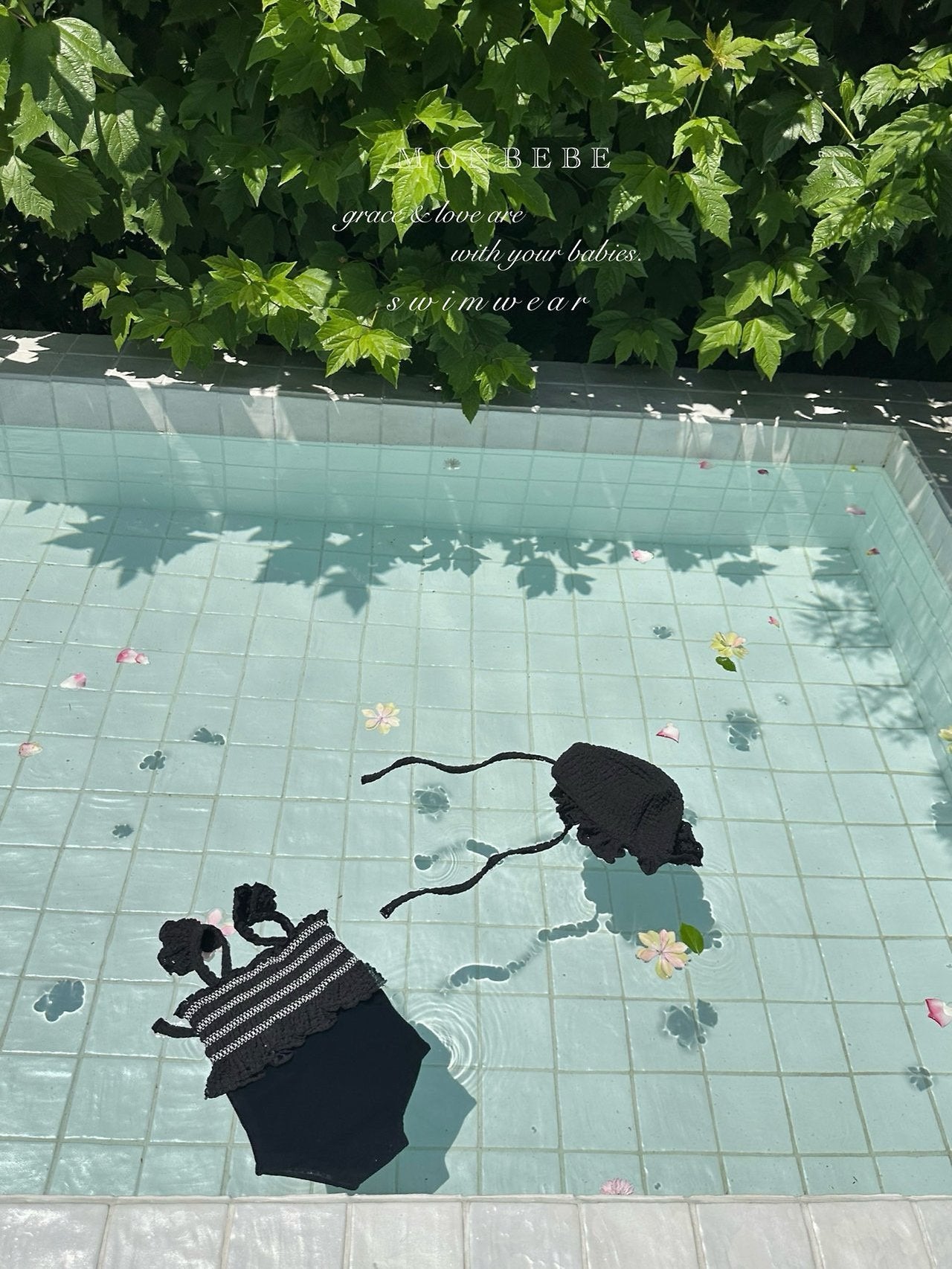 (予約) monbebe  /  Pinkle Swimsuit (with Bonnet)