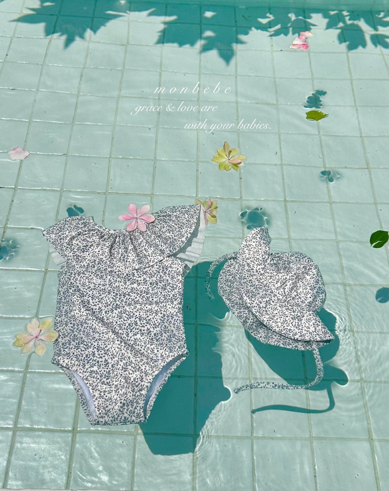(予約) monbebe  /  26 Lolo Swimsuit (Hat Included)