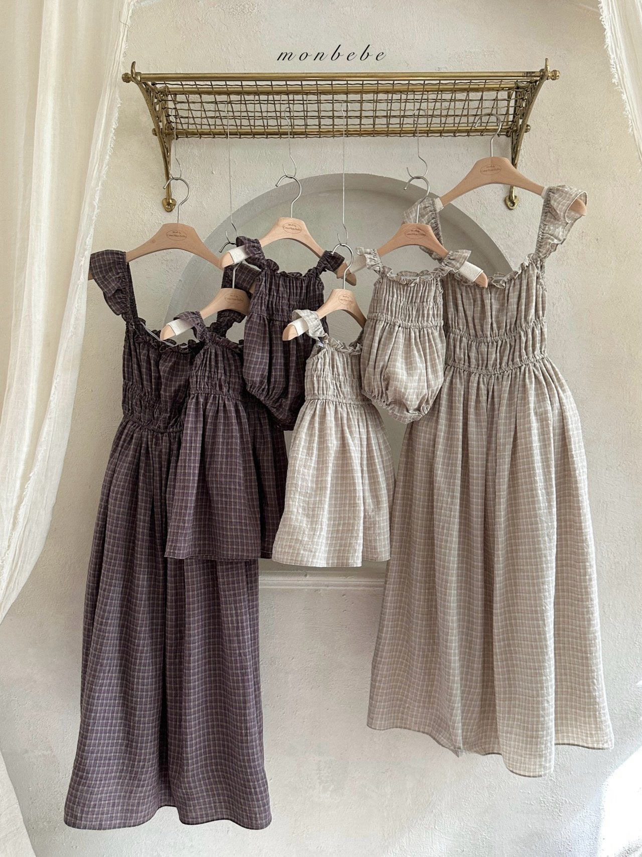 (予約) monbebe  /  Maple Check Dress (Adult)