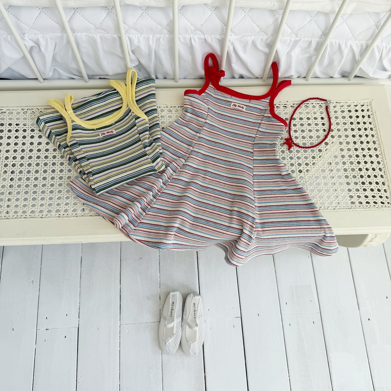 (お取り寄せ) ellymolly  /  Double Strap Flare Dress