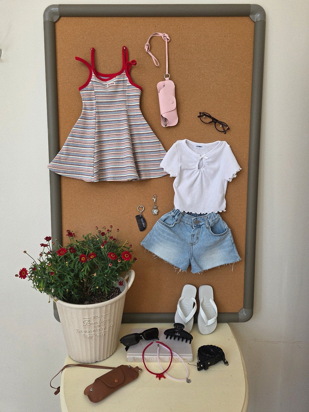 (お取り寄せ) ellymolly  /  Double Strap Flare Dress