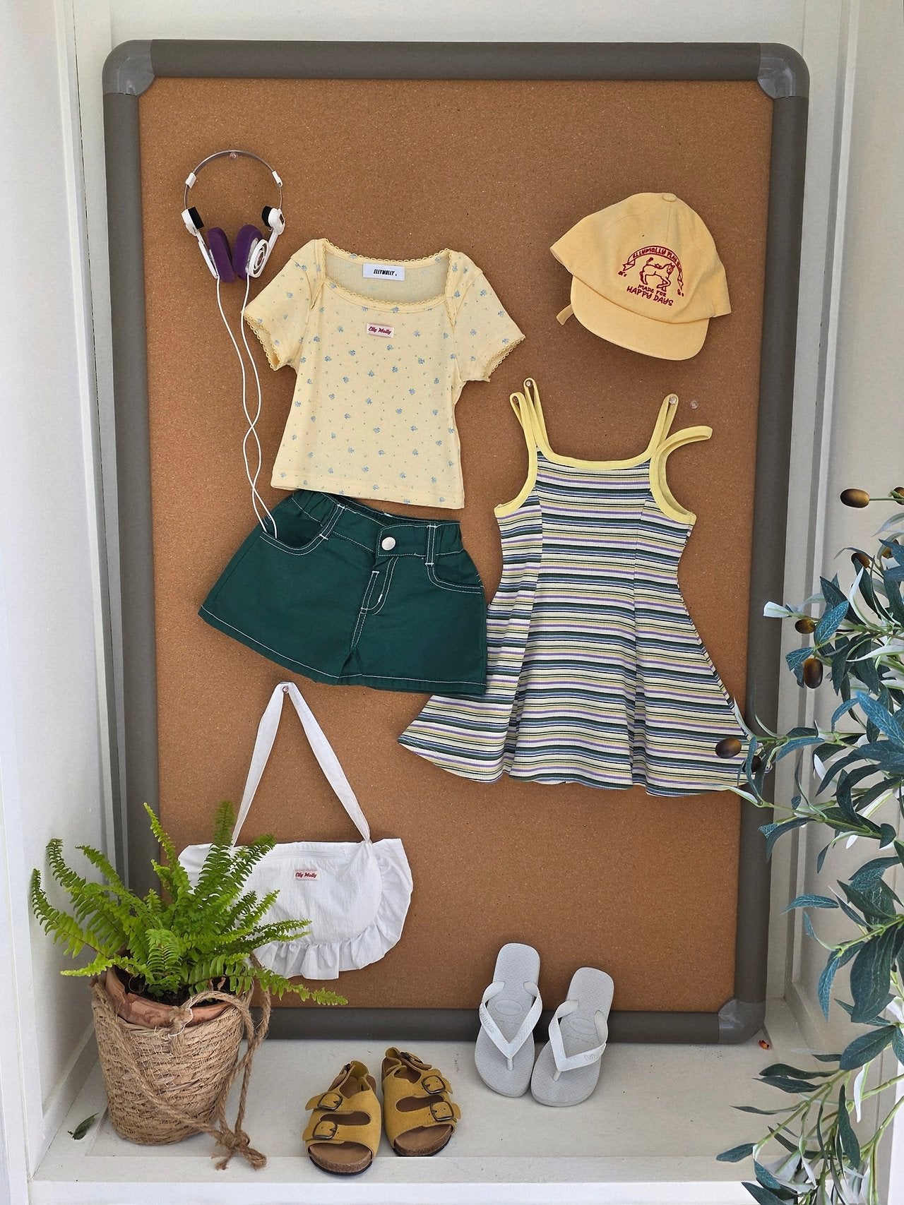(お取り寄せ) ellymolly  /  Double Strap Flare Dress