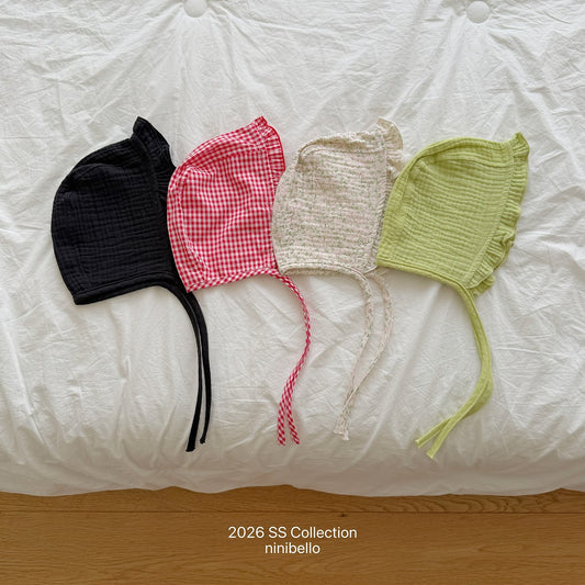 (予約) ninibello  / Kong Kong Frill Bonnet