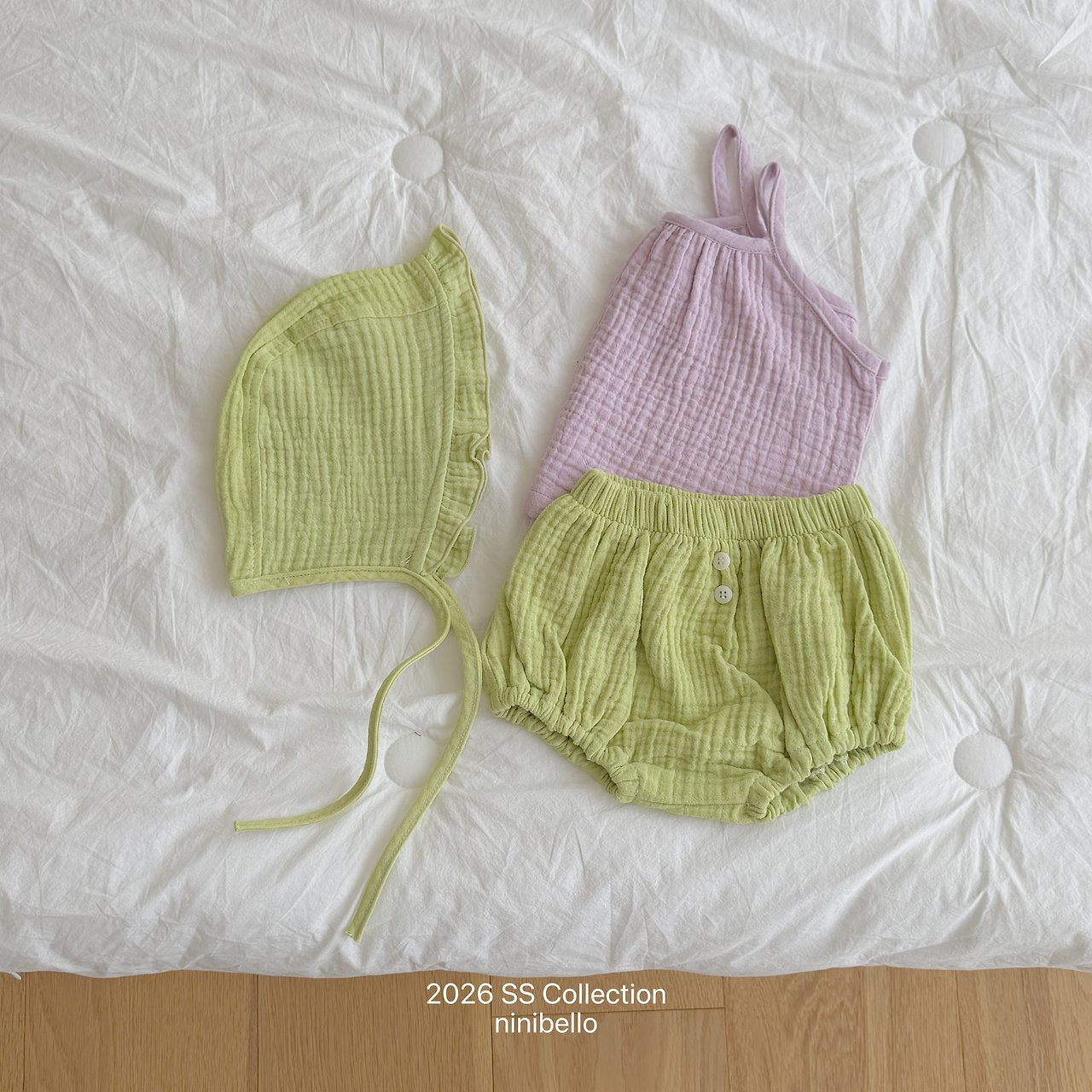 (予約) ninibello  / Kong Kong Frill Bonnet