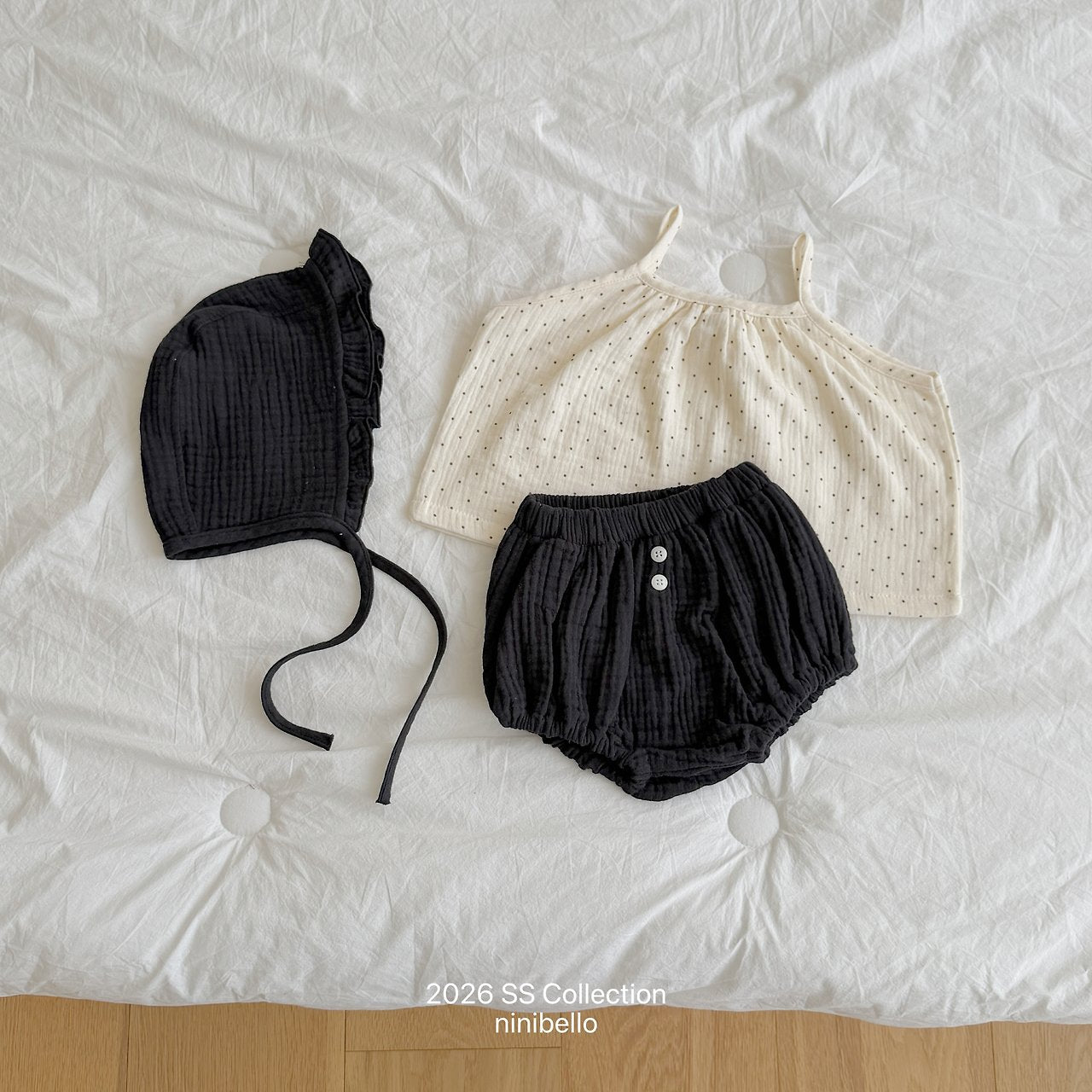 (予約) ninibello  / Kong Kong Frill Bonnet