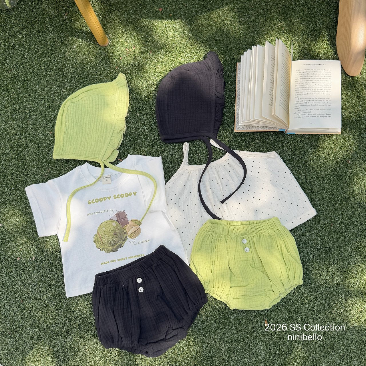 (予約) ninibello  / Kong Kong Frill Bonnet