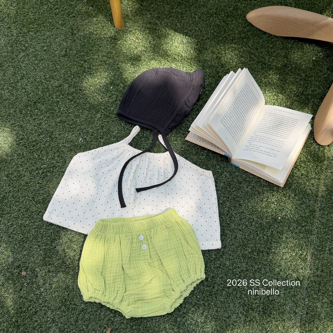 (予約) ninibello  / Kong Kong Frill Bonnet
