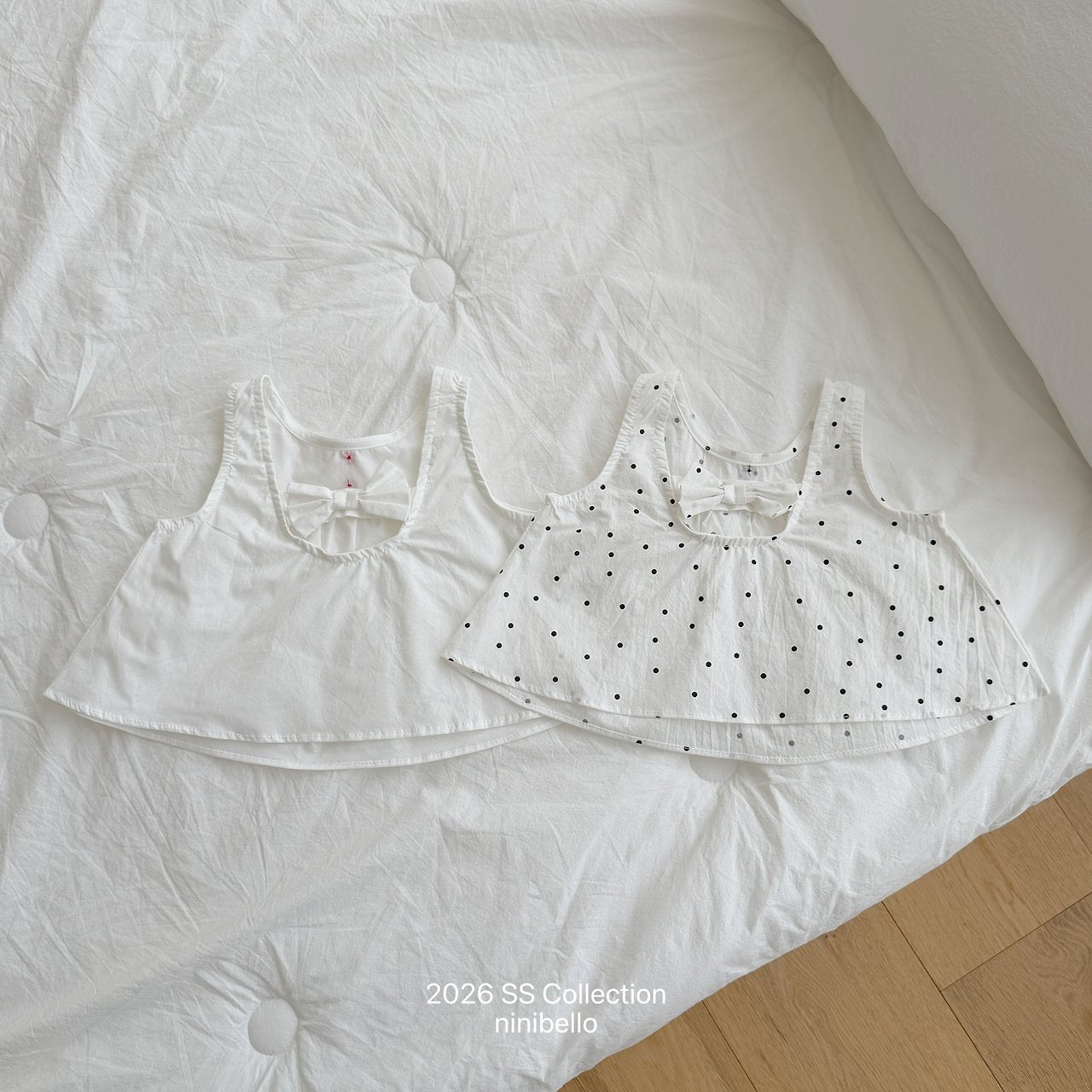 (予約) ninibello  / Bubble Pop Sleeveless Blouse
