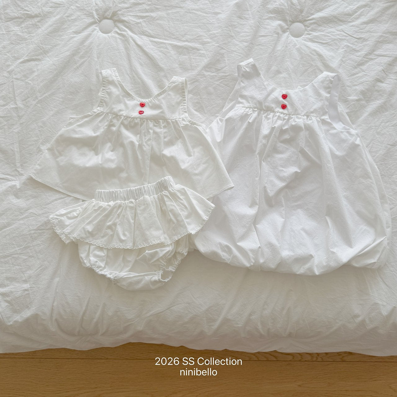 (予約) ninibello  / Bubble Pop Sleeveless Blouse