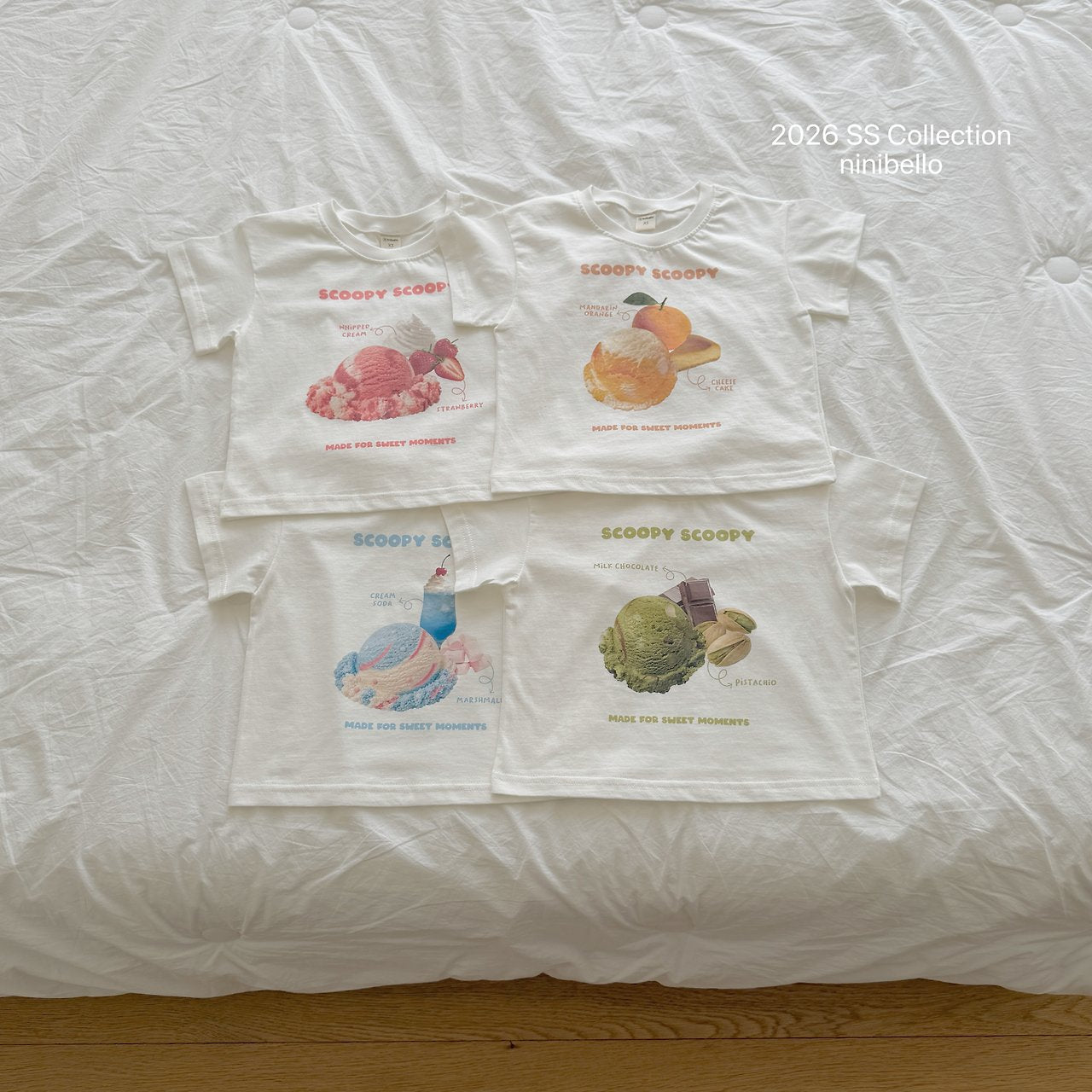 (予約) ninibello  / Scoop Scoop Tee ( baby )