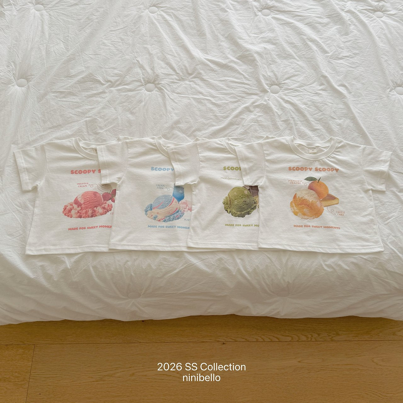 (予約) ninibello  / Scoop Scoop Tee ( baby )