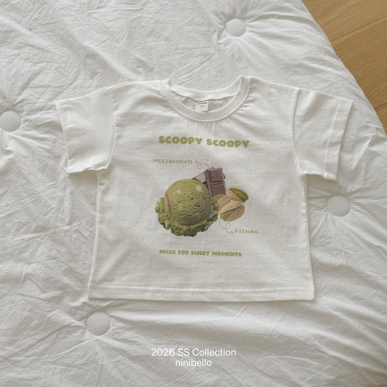 (予約) ninibello  / Scoop Scoop Tee ( baby )