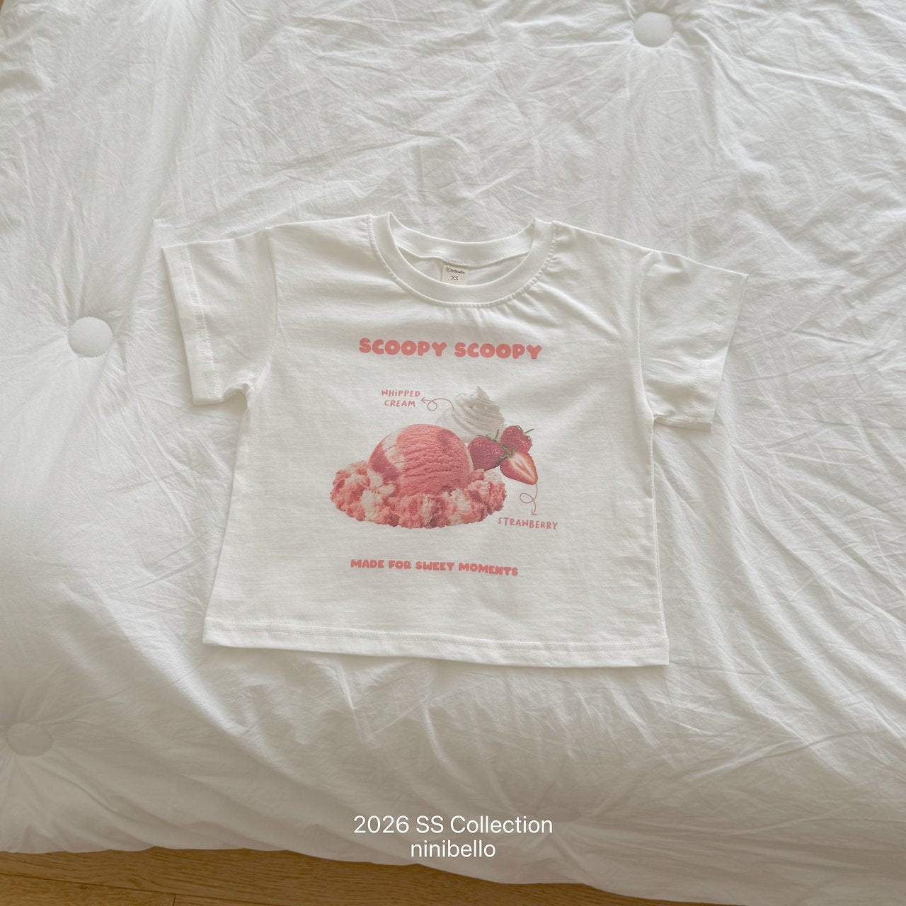 (予約) ninibello  / Scoop Scoop Tee ( baby )
