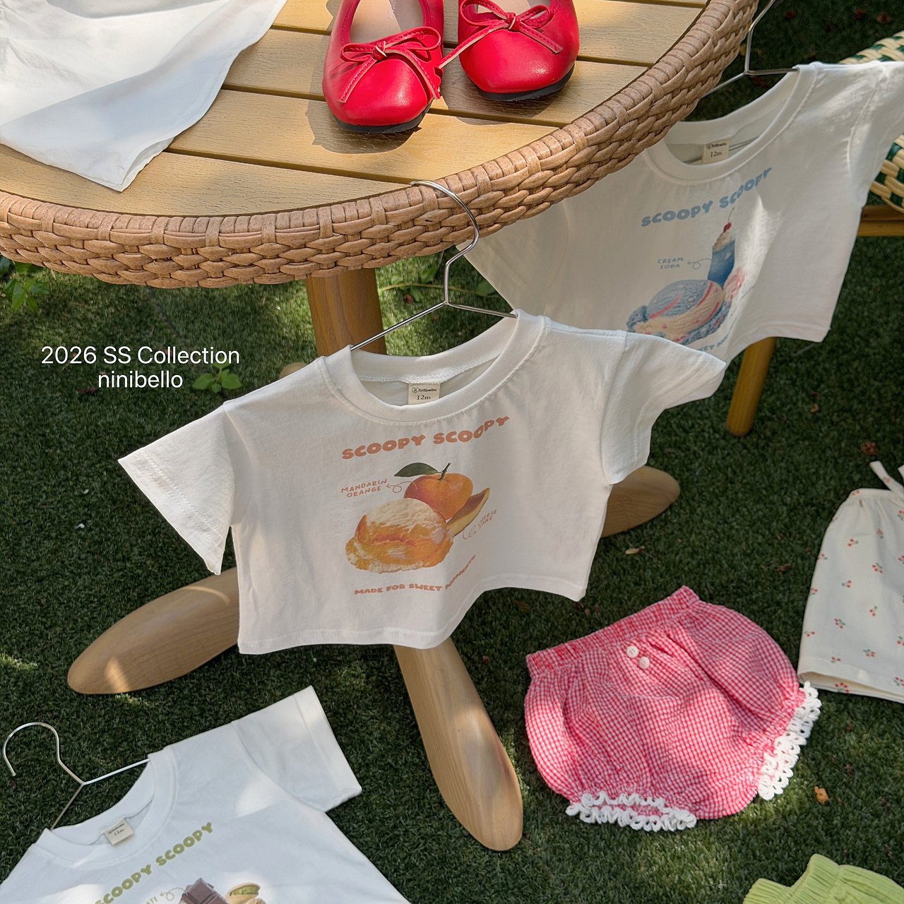 (予約) ninibello  / Scoop Scoop Tee ( baby )