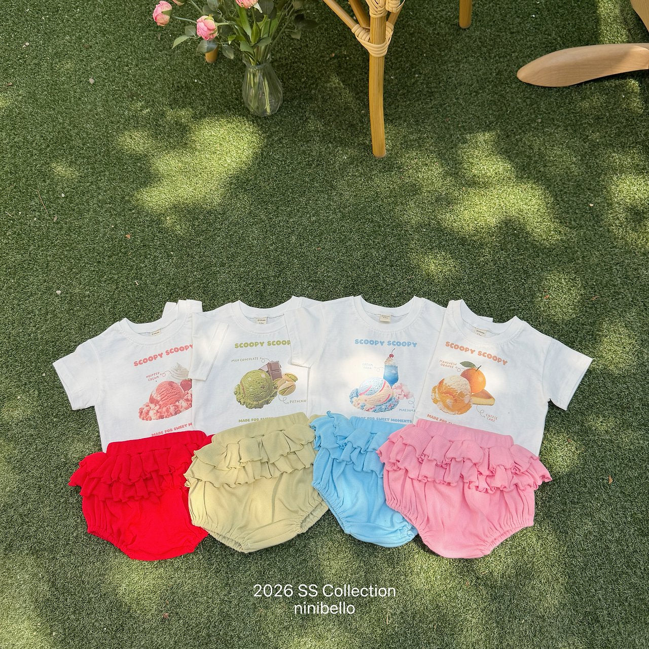 (予約) ninibello  / Scoop Scoop Tee ( baby )