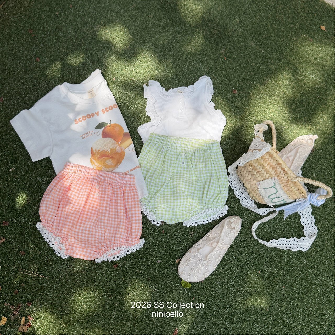 (予約) ninibello  / Scoop Scoop Tee ( baby )