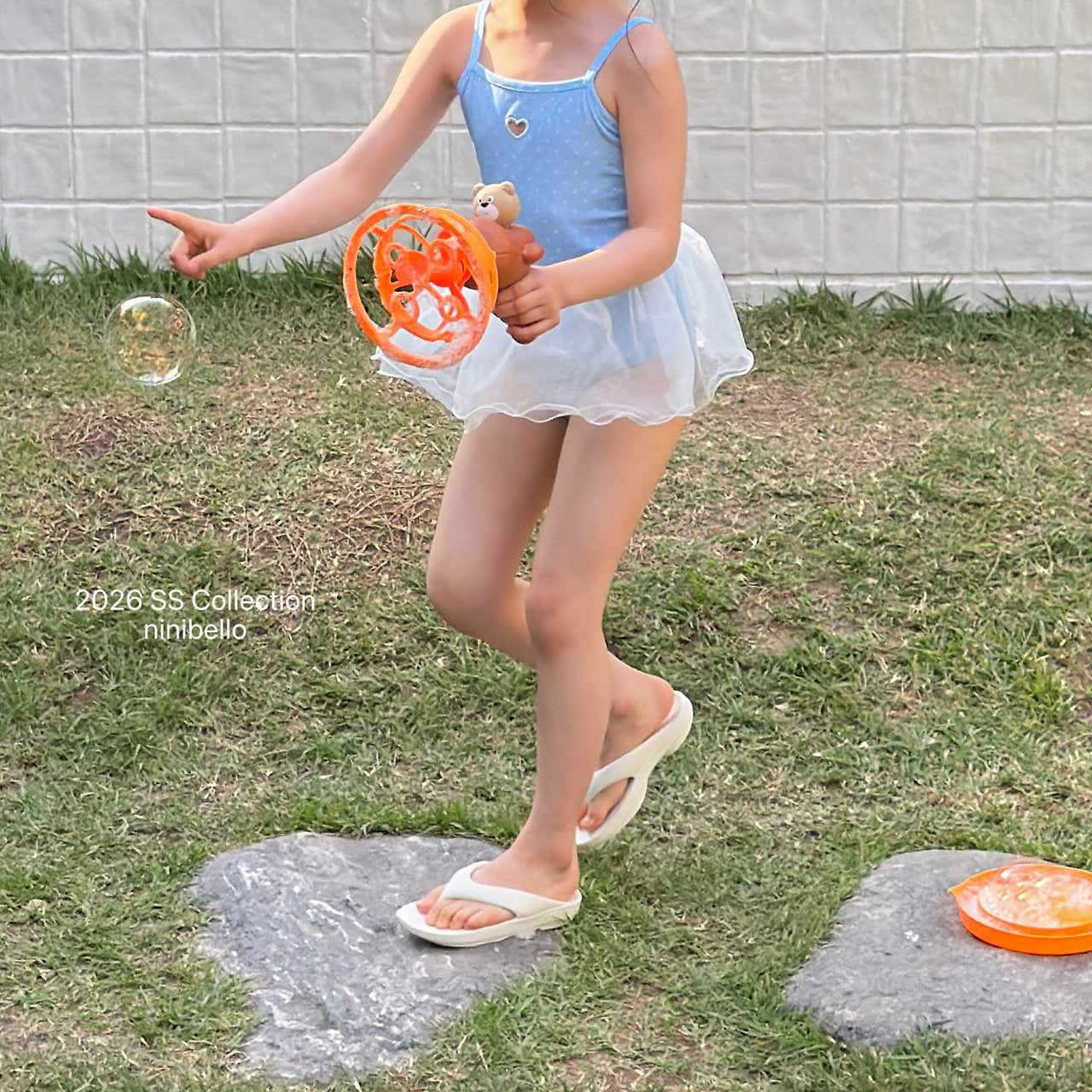 (予約) ninibello  / Candy Dot Swimwear (Bonnet Set)