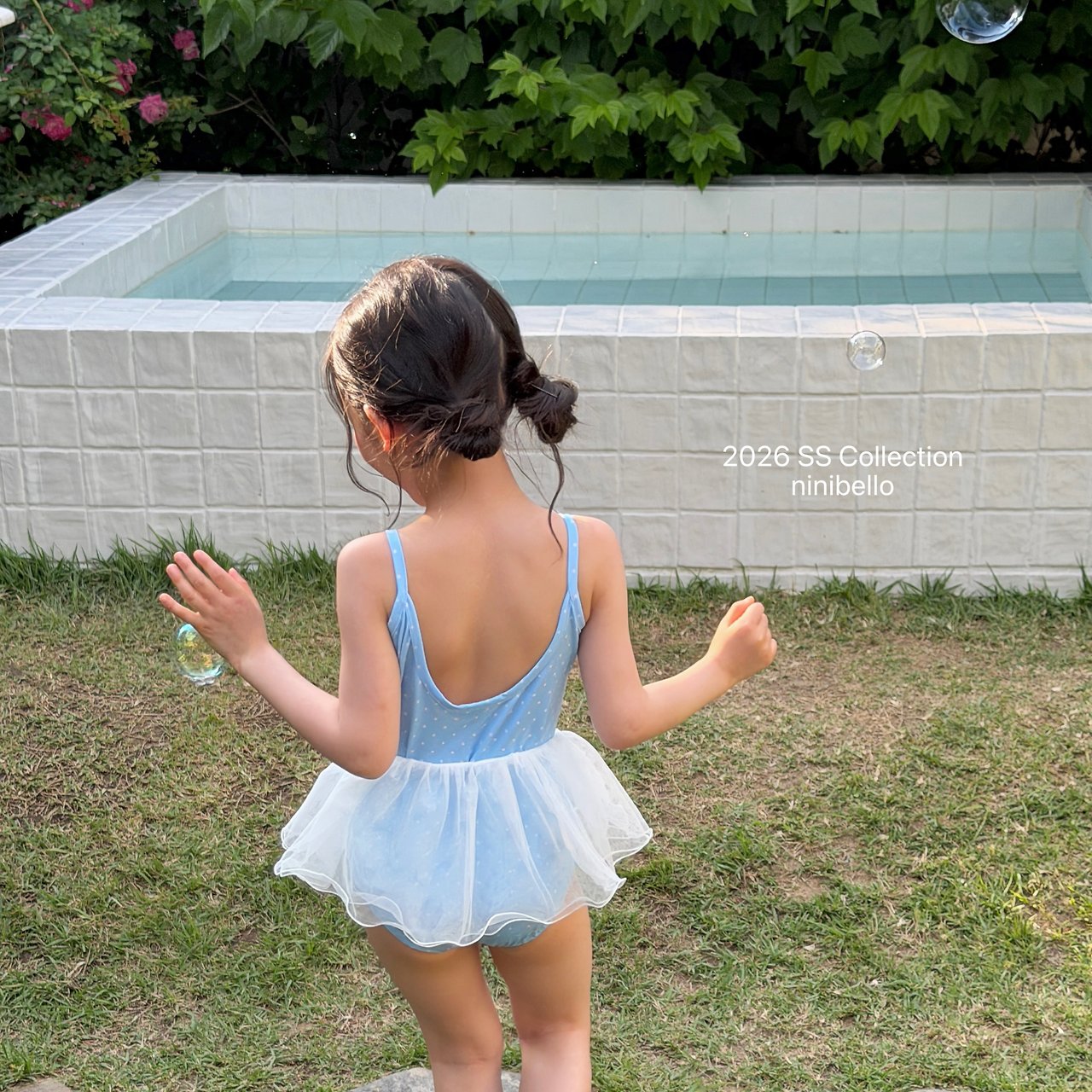 (予約) ninibello  / Candy Dot Swimwear (Bonnet Set)