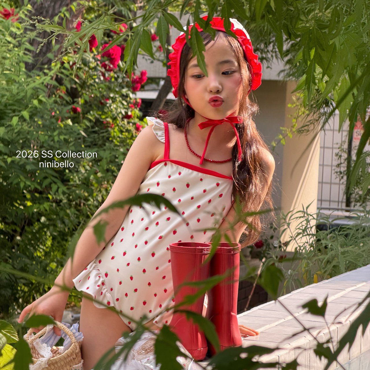 (予約) ninibello  / Rosy Berry Swimwear