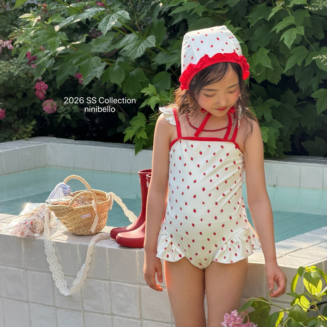 (予約) ninibello  / Rosy Berry Swimwear