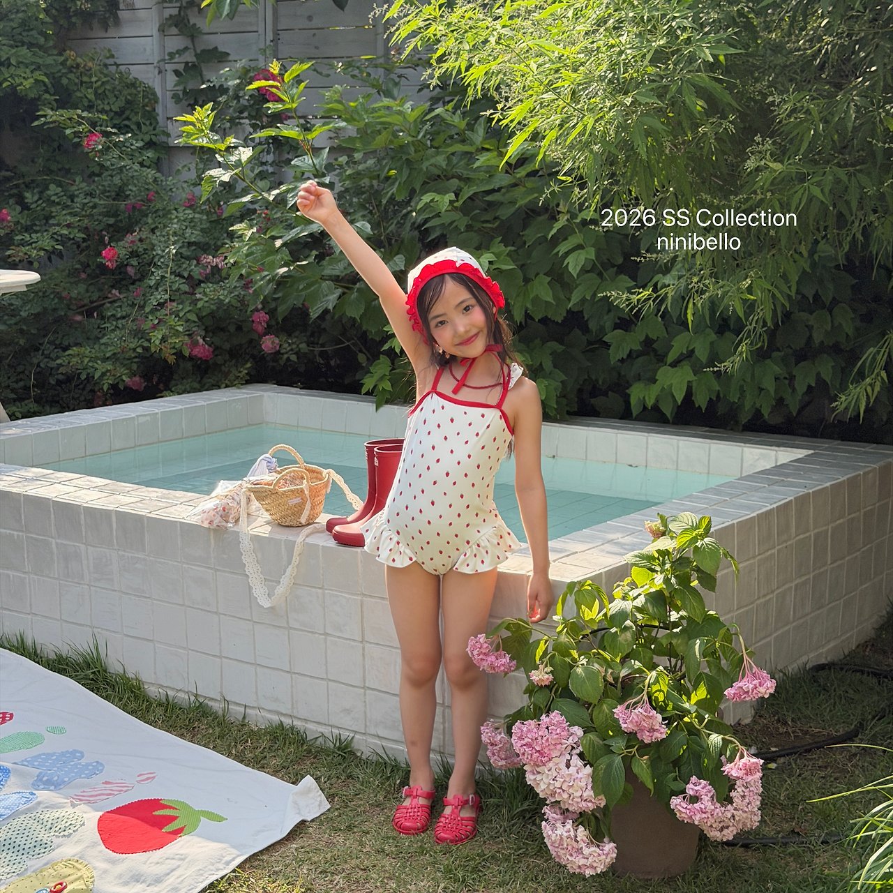 (予約) ninibello  / Rosy Berry Swimwear