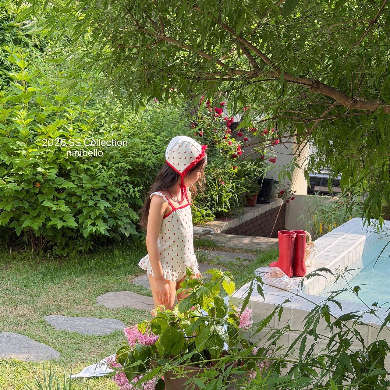 (予約) ninibello  / Rosy Berry Swimwear