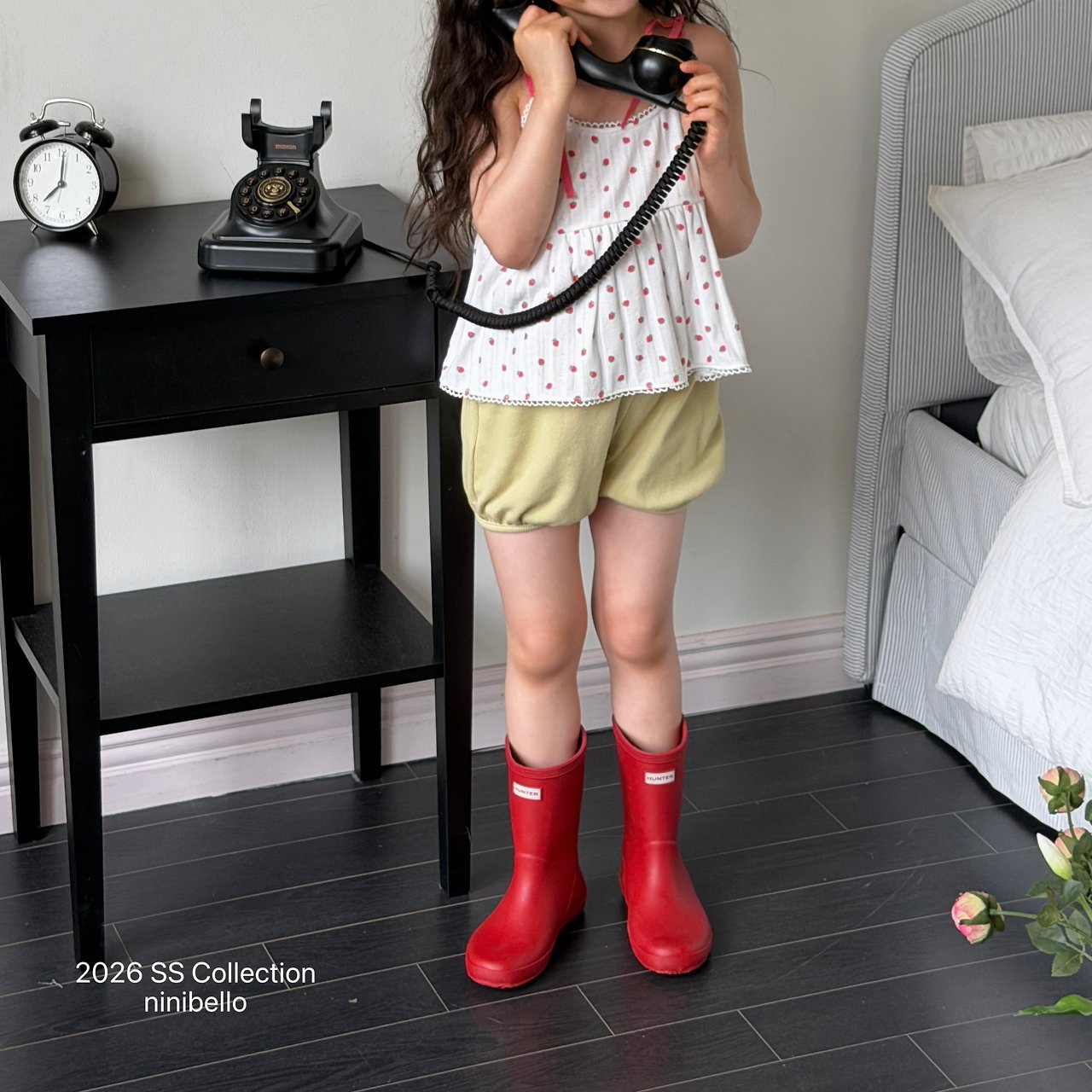 (予約) ninibello  / Berry Eyelet Blouse Top