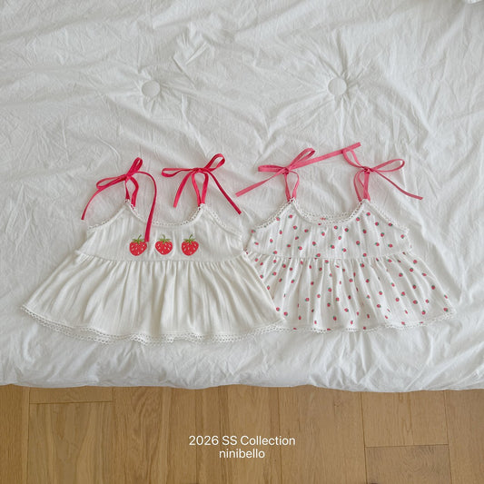 (予約) ninibello  / Berry Eyelet Blouse Top