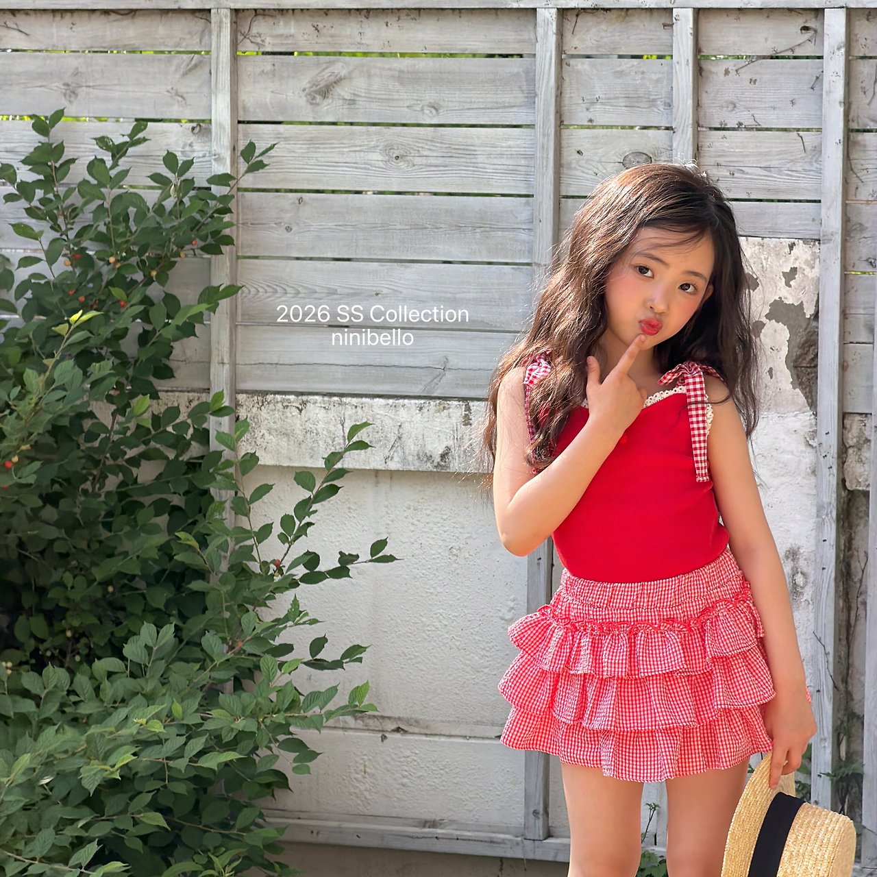 (予約) ninibello  / Cherry Bonbon Sleeveless Top