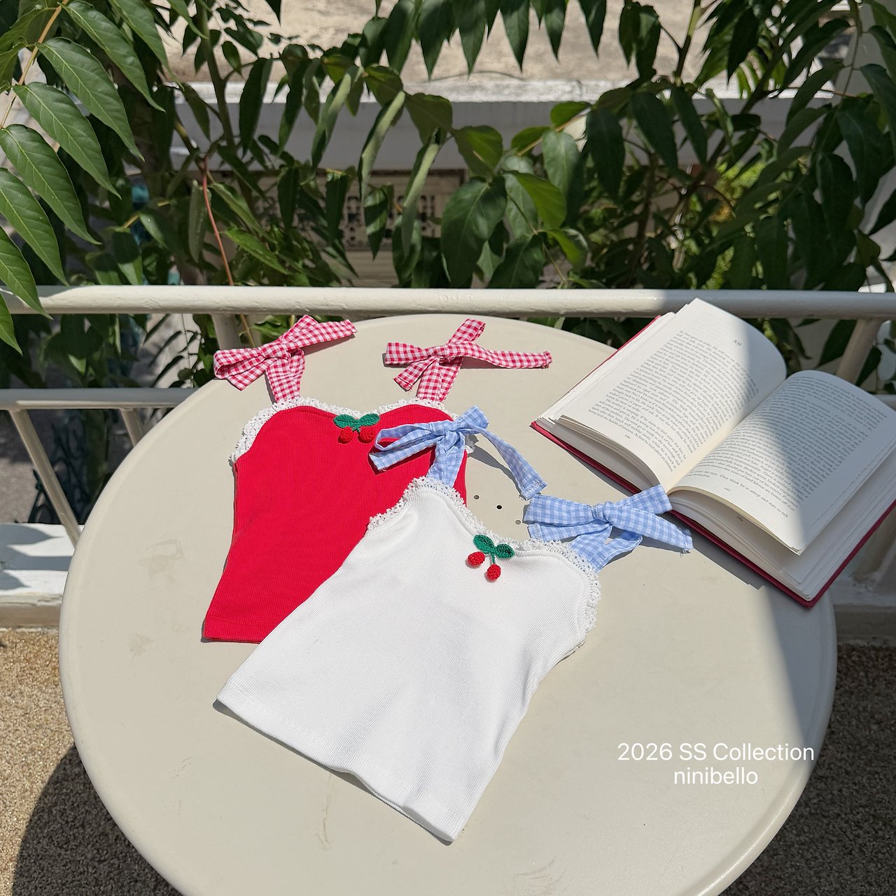 (予約) ninibello  / Cherry Bonbon Sleeveless Top
