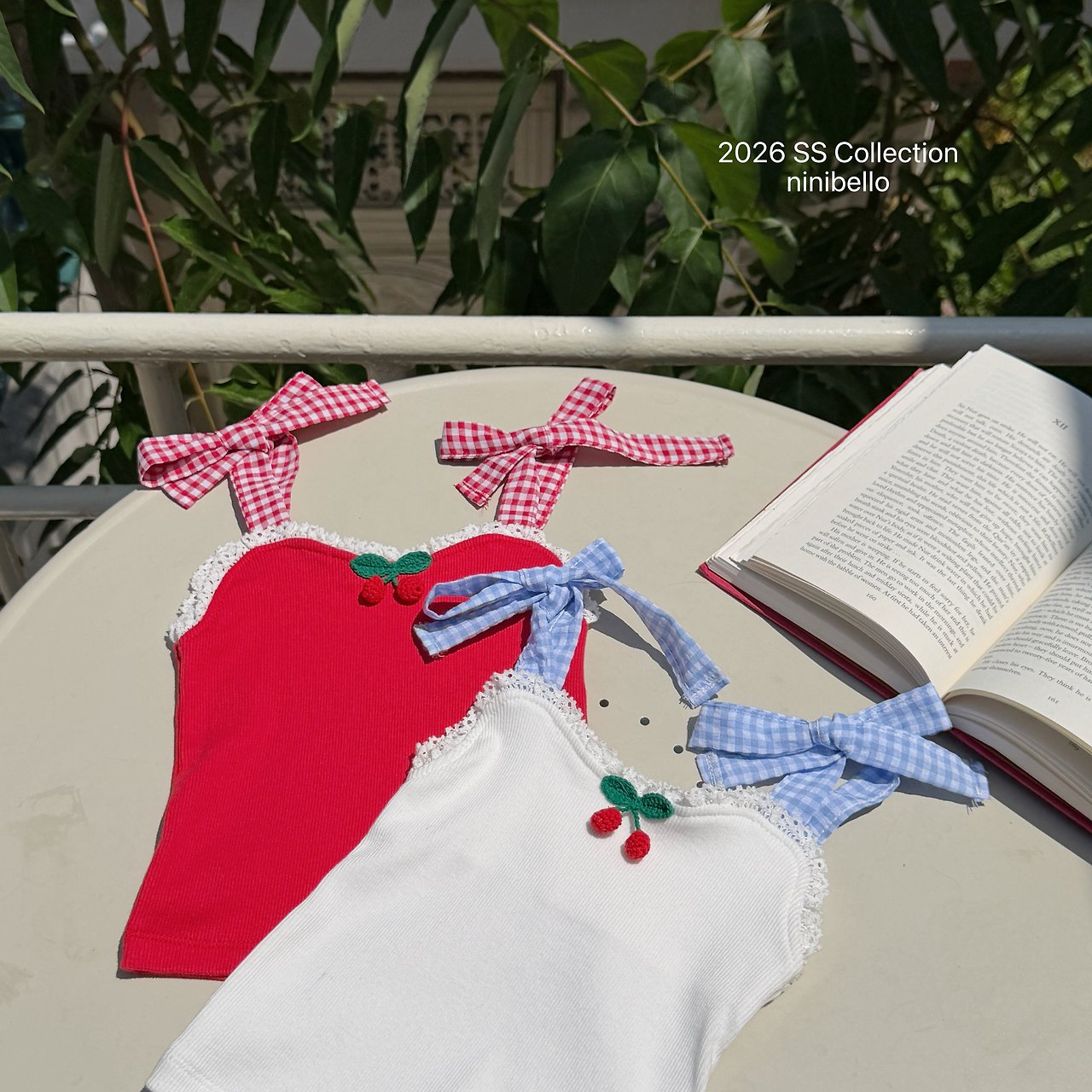 (予約) ninibello  / Cherry Bonbon Sleeveless Top