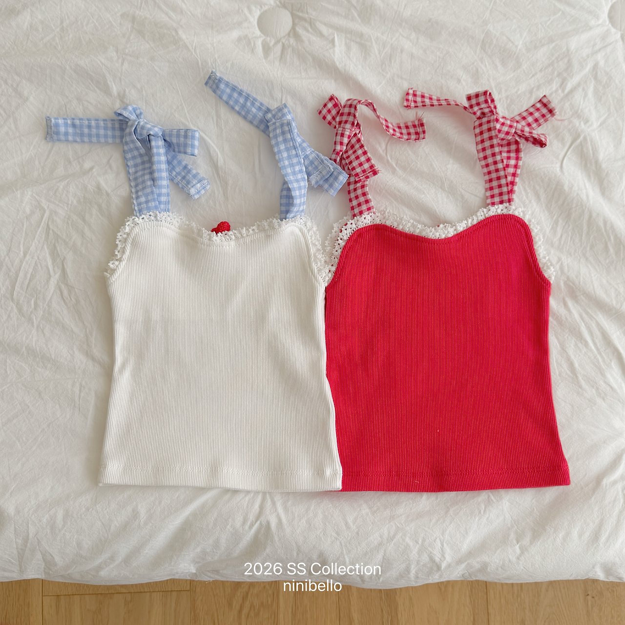 (予約) ninibello  / Cherry Bonbon Sleeveless Top