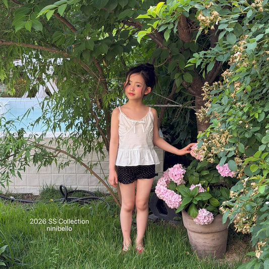 (予約) ninibello  / Mimi 3/4 Frill Leggings