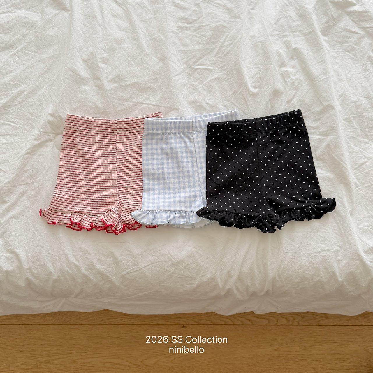 (予約) ninibello  / Mimi 3/4 Frill Leggings