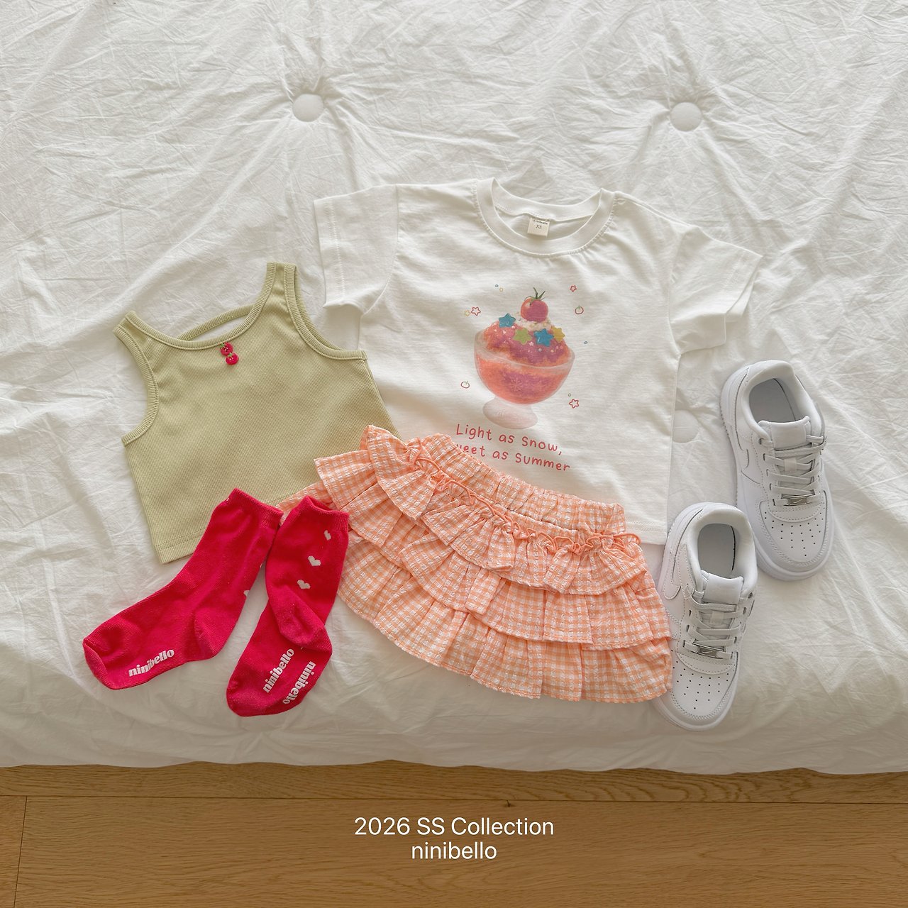 (予約) ninibello  / Sweet Tiered Skirt