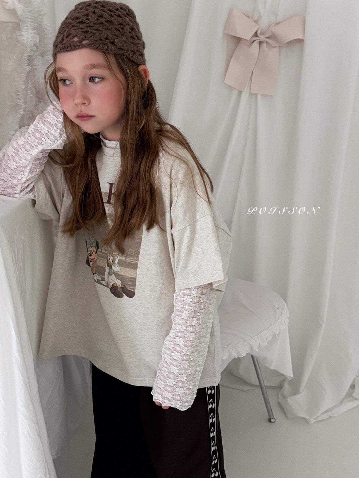 POISSON / Lace Layering T
