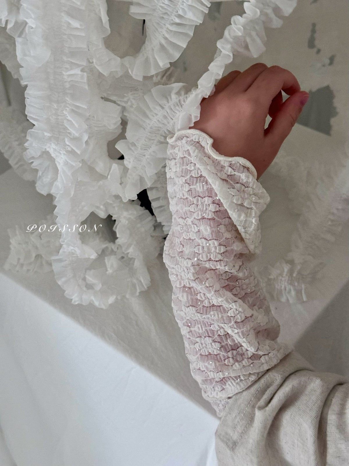 POISSON / Lace Layering T