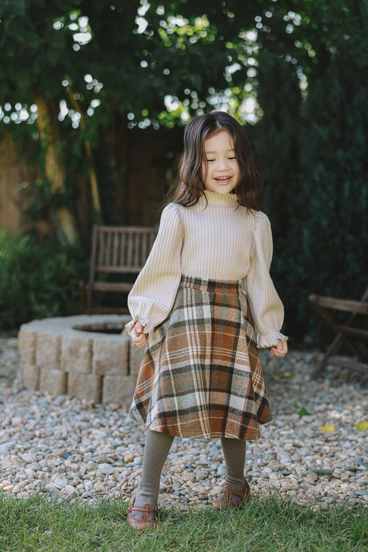 (予約) mon Atelier  /  Celine Check Skirt