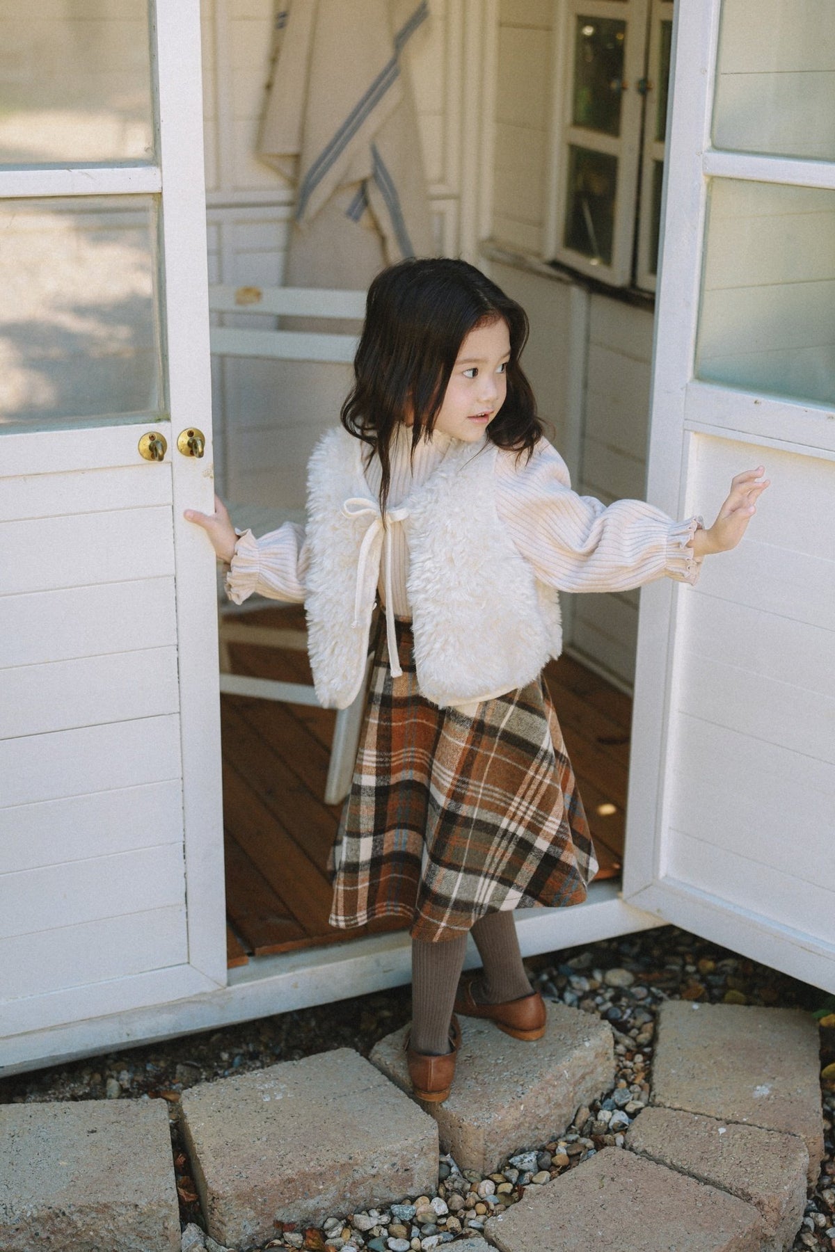(予約) mon Atelier  /  Celine Check Skirt