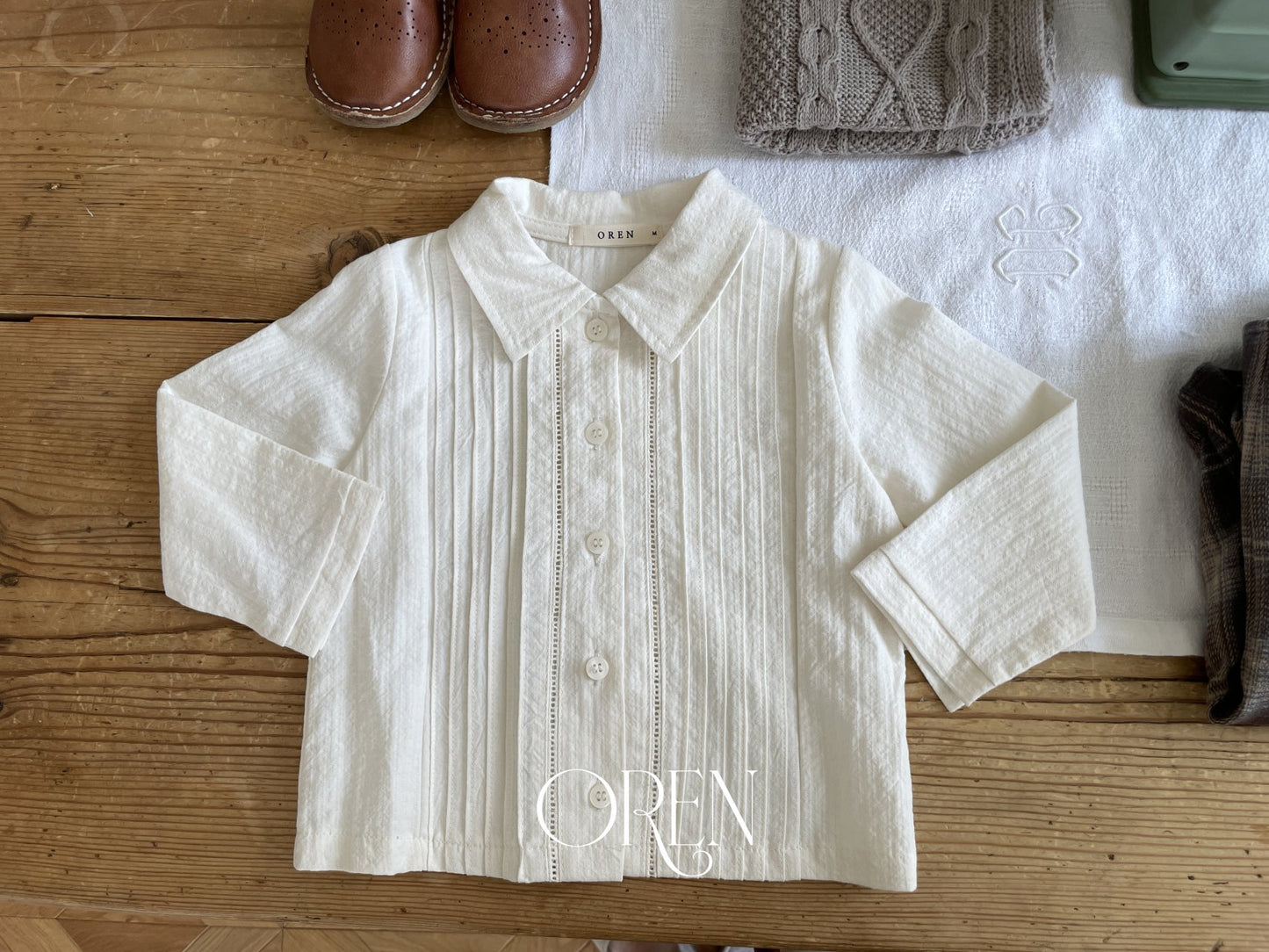 (送料無料)OREN / Arlo Pintuck Shirt
