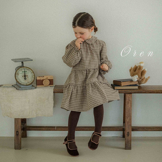 (予約) OREN /  Brushed Check Dress